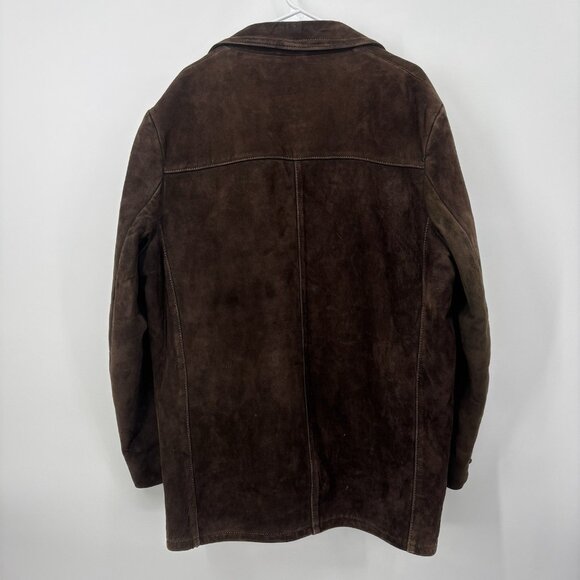 The Leather Shop Vintage Brown Suede Jacket Mens Size 46 Western Rustic *Read - Picture 2 of 16